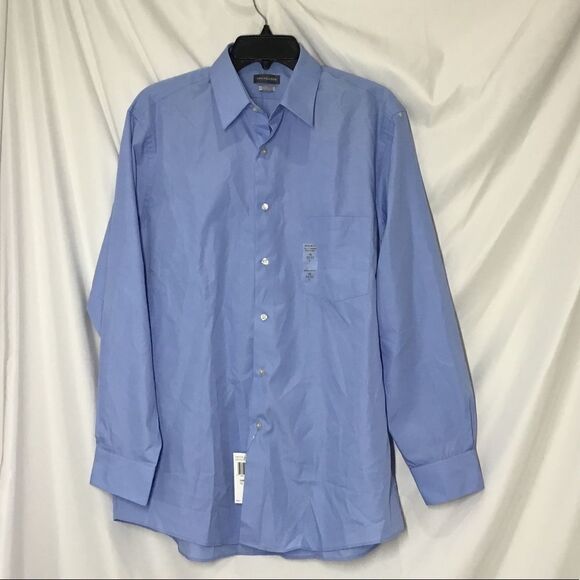 Van Heusen Regular Fit Wrinkle Free Dress Shirt C5 - Picture 1 of 6